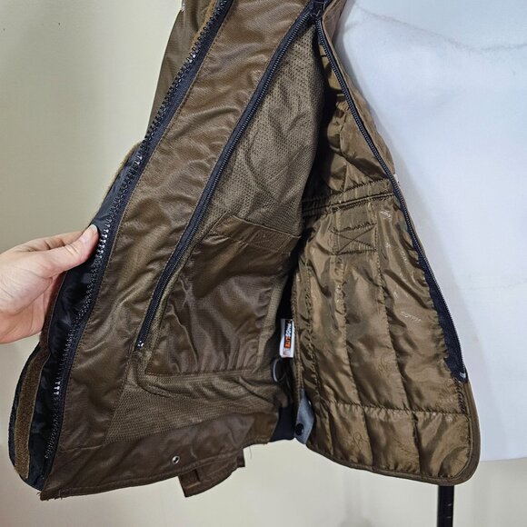 Tourmaster Trinity Series 2 Womens Motorcycle Jacket M Brown Zipout Liner Biker - Picture 9 of 16